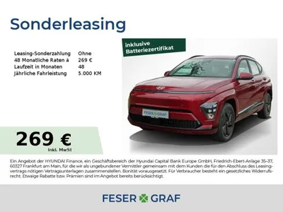 Hyundai Hyundai KONA Kona SELECT NAVI LED CARPLAY KLIMA KAMERA im Leasing von LeasingMarkt.de