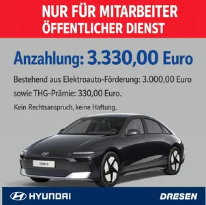 Hyundai Hyundai Hyundai IONIQ 6 CENTRIQ**NUR FÜR ÖFFENTL.DIENST** I 84 kWh I Navi I Matrix-LED I Wärmepumpe I Rückfahrkamera I Sitzheizung COPY im Auto Abo von 9Drive
