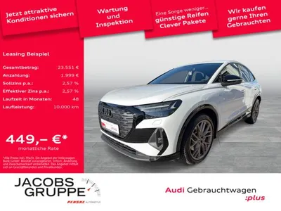 Audi Audi Q4 e-tron Sportback 45 2xS line Edition/Matrix/360°/HuD/Pano/ACC/Wärme im Leasing von LeasingMarkt.de
