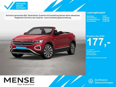 VW Volkswagen T-Roc Cabriolet 1.5 TSI DSG Style Goal CarPlay im Leasing von Null-Leasing