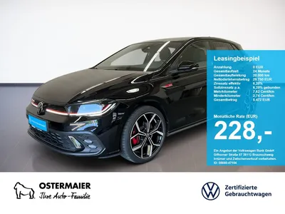 VW Volkswagen Polo GTI 207PS NP.46 LEDER.PANO.NAVIP.KAMERA.5JG im Leasing von Null-Leasing