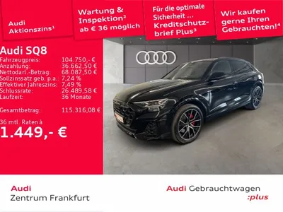 Audi Audi SQ8 TFSI quattro tiptronic MATRIX HuD B&O AHK im Leasing von Null-Leasing