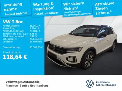 VW Volkswagen T-Roc 2.0 TDI DSG Goal Navi LEDPlus DAB+ FrontAssist im Auto Abo von LeasingMarkt.de