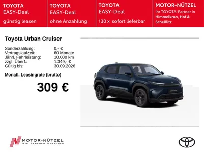 Toyota Toyota Urban Cruiser 106 kW Active im Leasing von Null-Leasing