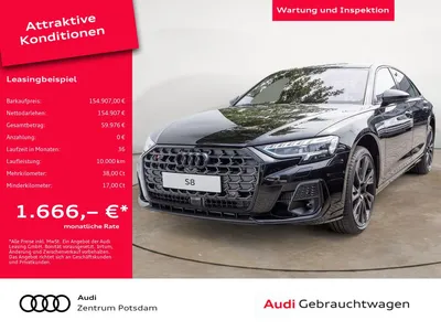 Audi Audi S8 TFSI MATRIX PANO STANDHZ TV B&O im Leasing von Null-Leasing