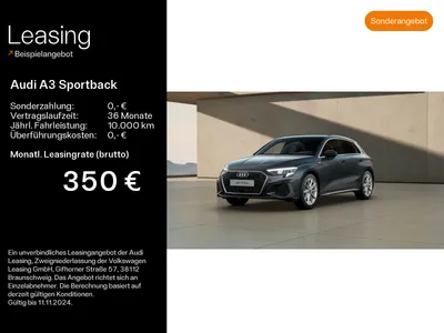 Audi AUDI A3 Sportback 40 TFSIe S Line Pano*LED*Virtual im Auto Abo von Null-Leasing