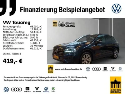 VW Volkswagen Touareg 3.0 TDI R-Line 4M Black tiptronic *PANO* im Auto Abo von LeasingMarkt.de