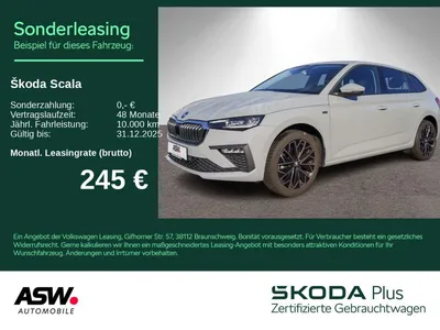 Skoda Skoda Scala Selection 1.0 TSI DSG LED Navi PDC ACC AHK im Auto Abo von Null-Leasing