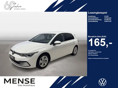 VW Volkswagen Golf VIII 1.5TSI Life CarPlay h/k AHK Standhzg im Leasing von Null-Leasing