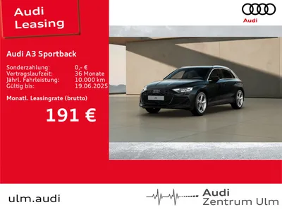 Audi AUDI A3 Sportback 30 TFSI S tronic NAV+ R-KAM LED im Auto Abo von Null-Leasing
