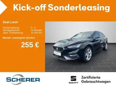 Seat Seat Leon Sportstourer FR 2.0 TDI DSG AHK NAVI RFK SHZ IPA GJR im Auto Abo von LeasingMarkt.de