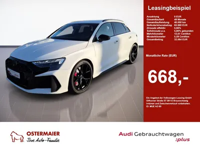 Audi Audi RS 3 Sportback RS-SPORTABGASANLAGE MATRIX LED im Leasing von Null-Leasing