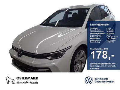 VW Volkswagen Golf VIII STYLE 2.0TDI 150PS DSG ACC.5J-G.STHZG. im Leasing von Null-Leasing