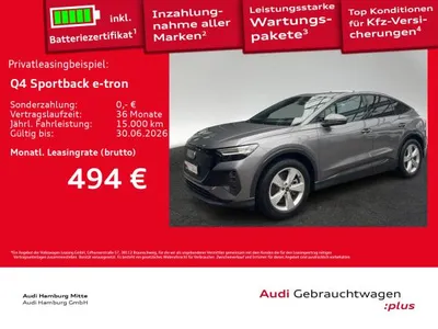 Audi Audi Q4 e-tron Q4 Sportback 45 e-tron Matrix AHK LM20 im Leasing von LeasingMarkt.de
