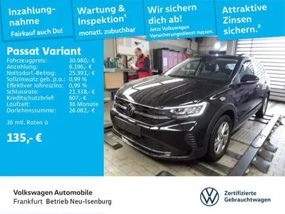 VW Volkswagen Passat Variant 2.0 TDI DSG Elegance Navi AHK LED Heckleuchten Sitzheizung Leichtmetallfelgen Variant im Auto Abo von LeasingTime