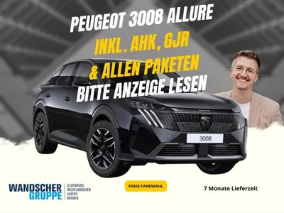Peugeot Peugeot 3008 145 MildHybrid Allure inkl. AHK I GJR I Alle Pakete  💛 BESTELLFAHRZEUG 💛 im Leasing von LeasingMarkt.de
