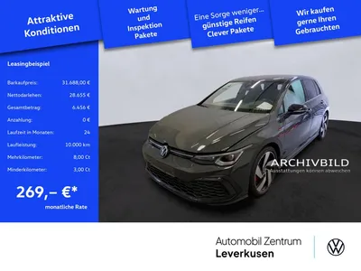 VW Volkswagen Golf VIII GTI DSG CARPLAY PDC KAM NAVI VIRT SHZ im Auto Abo von Null-Leasing