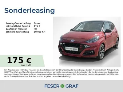 Hyundai Hyundai i10 N-LINE NAVI KAMERA SHZ LHZ LED-TFL CARPLAY im Auto Abo von LeasingMarkt.de