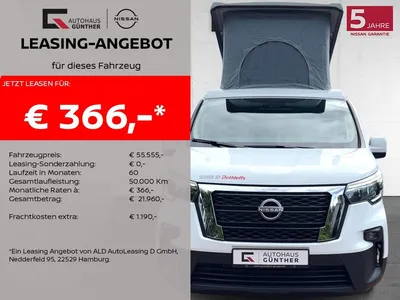 Nissan Nissan Primastar SEASIDE Revotion/Dethleffs dCi150 DCT im Auto Abo von Null-Leasing