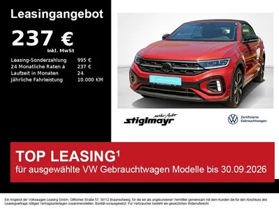 VW Volkswagen T-Roc Cabrio R-line Black Style 1.5 TSI ACC+IQ im Leasing von Null-Leasing