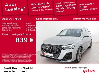 Audi Audi Q7 TFSI e S line 55 e qu. tiptr. MATRIX 360°K im Auto Abo von LeasingMarkt.de
