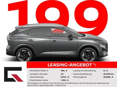 Nissan Nissan Qashqai N-CONNECTA Komfort 140PS Winter/HUD/AVM/Carplay nur noch 1x verfügbar ! im Auto Abo von LeasingMarkt.de
