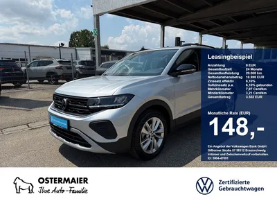 VW Volkswagen T-Cross GOAL 1.0TSI 95PS ACC.NAVI+VC.2xPDC.LED.A im Leasing von Null-Leasing