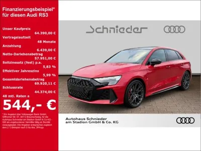 Audi Audi RS3 SPORTBACK 2.5 TFSI MATRIX-LED+PANO+SONOS+NAVI im Leasing von LeasingMarkt.de