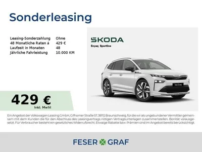 Skoda Skoda ENYAQ Enyaq Sportline 60 *AHK*NAVI*KESSY*KAM* im Leasing von LeasingMarkt.de