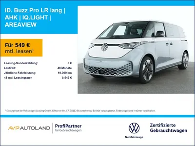VW Volkswagen ID. Buzz Pro LR lang | AHK | IQ.LIGHT | AREAVIEW im Leasing von Null-Leasing